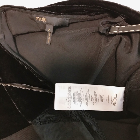 🚫SOLD 01/23🚫 MAJE Ruiza Velvet Slip Dress-Sz 2 - Picture 5 of 8